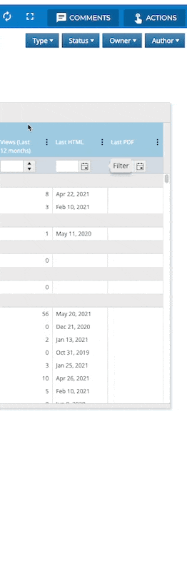 Filters in BusinessOptix Dashboards